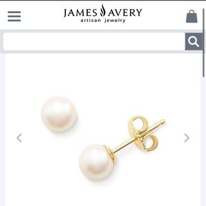 James Avery 14k Gold Cultured Pearl Ear Posts